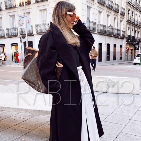 LAST 1! ZARA BELTED HOODED COAT - Picture 5 of 16